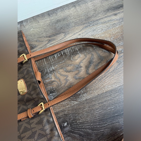 Michael Kors Signature Brown Tote with Gold Accents - Picture 7 of 7